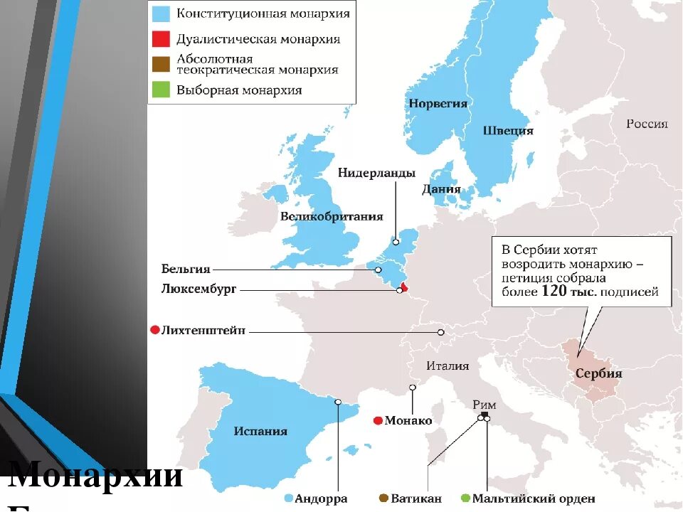 В какой стране существует абсолютная монархия. Монархии Европы. Монархии Европы на карте. Конституционные монархии Европы. Монархические государства Европы.