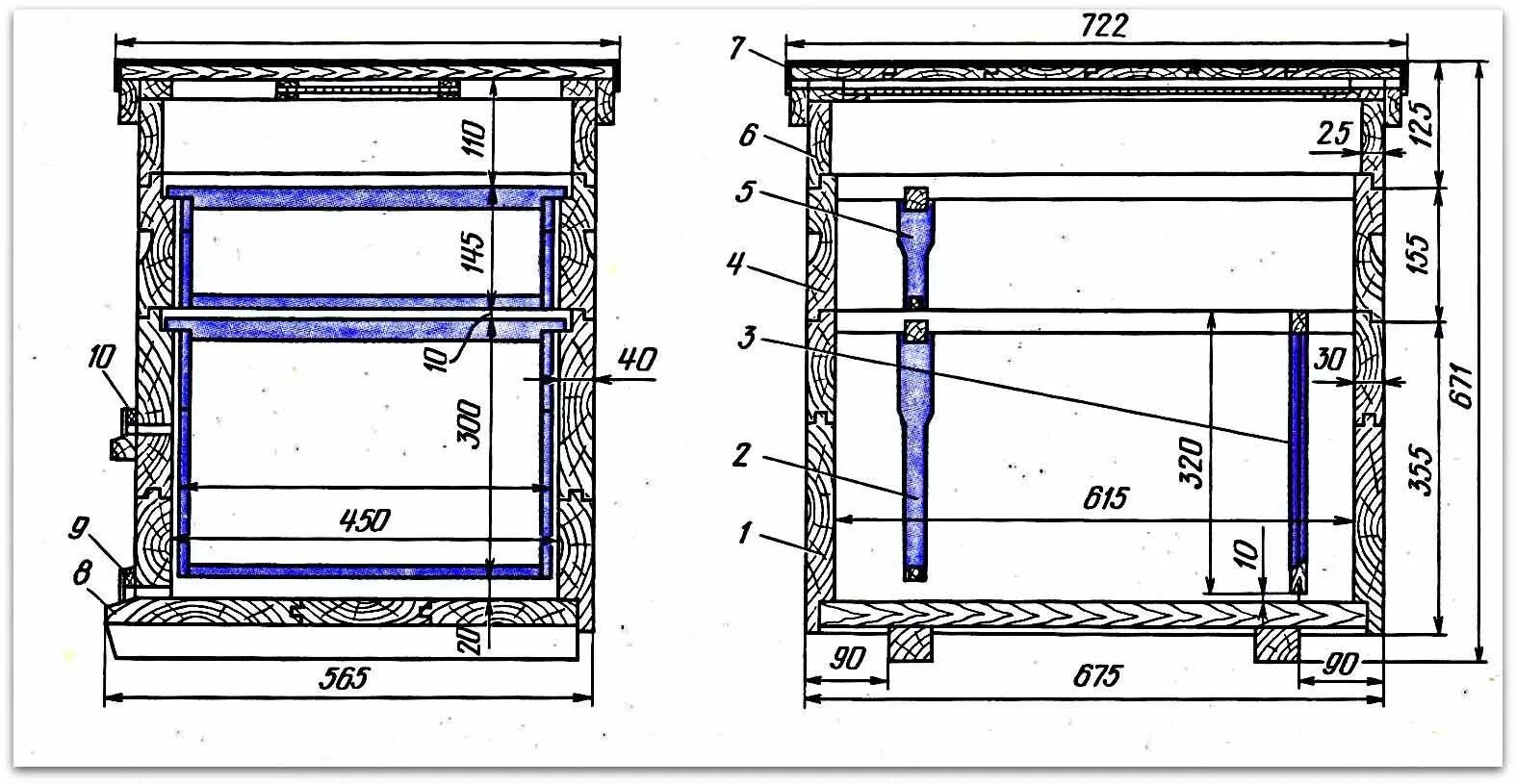 Размеры улья дадан на 16 рамок чертеж. Улей лежак на 24 рамки чертеж. Улей дадан 12-ти рамочный чертеж. Чертежи улья лежака 16 рамочного. Дно улья дадан чертеж.