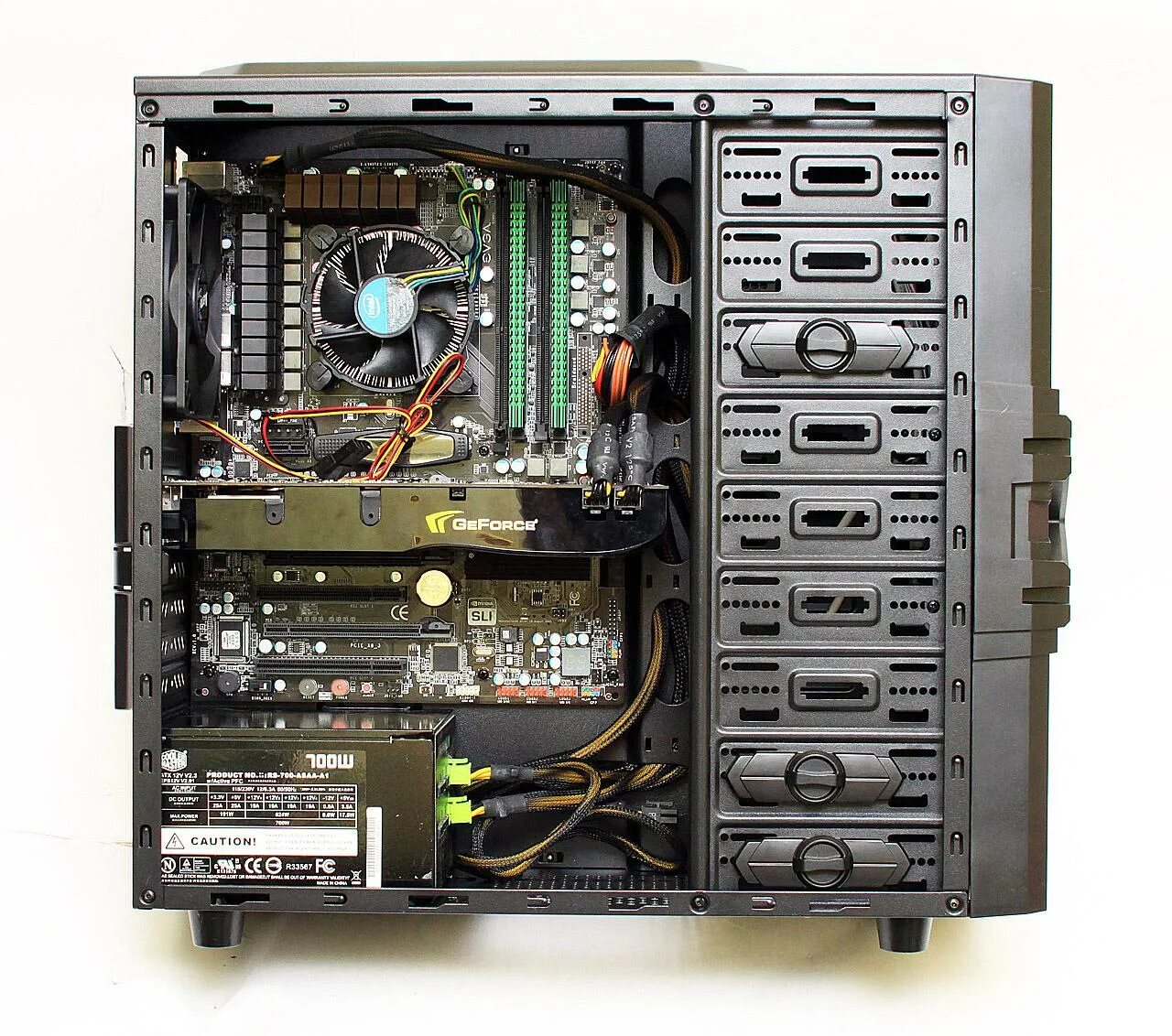 Блок системный Breckenridge (s478/i845) Opteva. Компьютер (сист. Блок, монитор TFT 27 Acer Black). Инв.. Системный блок ATC ar BKSU. Системный блок внутри.