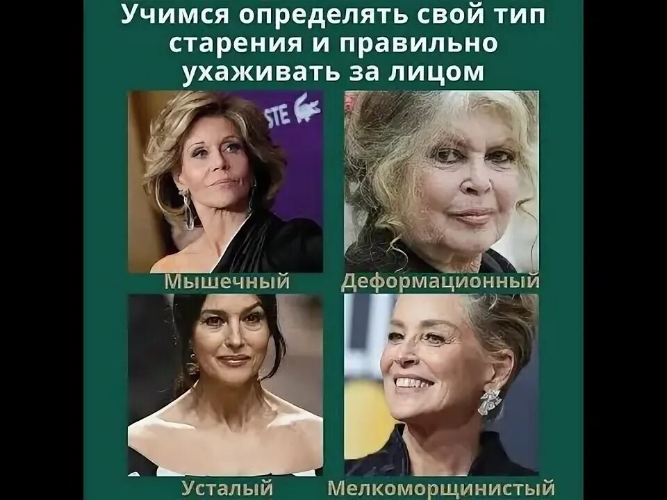 Тип старения примеры. Мелкоморщинистый тип старения. деформационный тип старения. деформационно отечный тип старения лица. усталый тип старения.