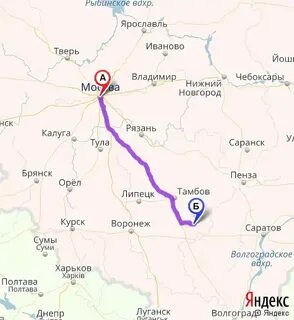 В каком направлении от москвы расположен воронеж