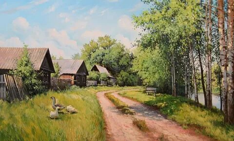 Пейзаж русской деревни