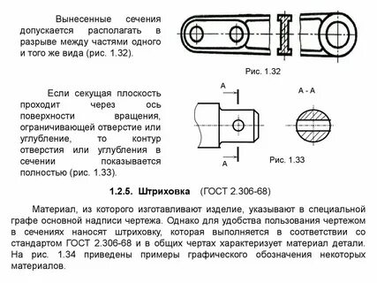 Как обозначается сечение на чертеже