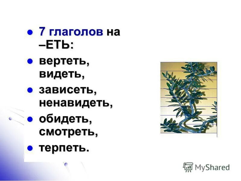 7 Глаголов на -еть исключений. 7 Глаголов на еть 2 спряжение. 7 Глаголов на -еть стишок. Сем глаголов на еть. Зависеть ненавидеть сеять