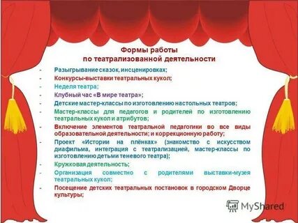 Деятельность театрального кружка в школе