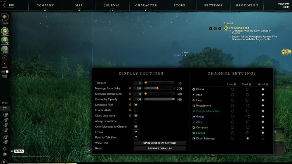 Disable chat