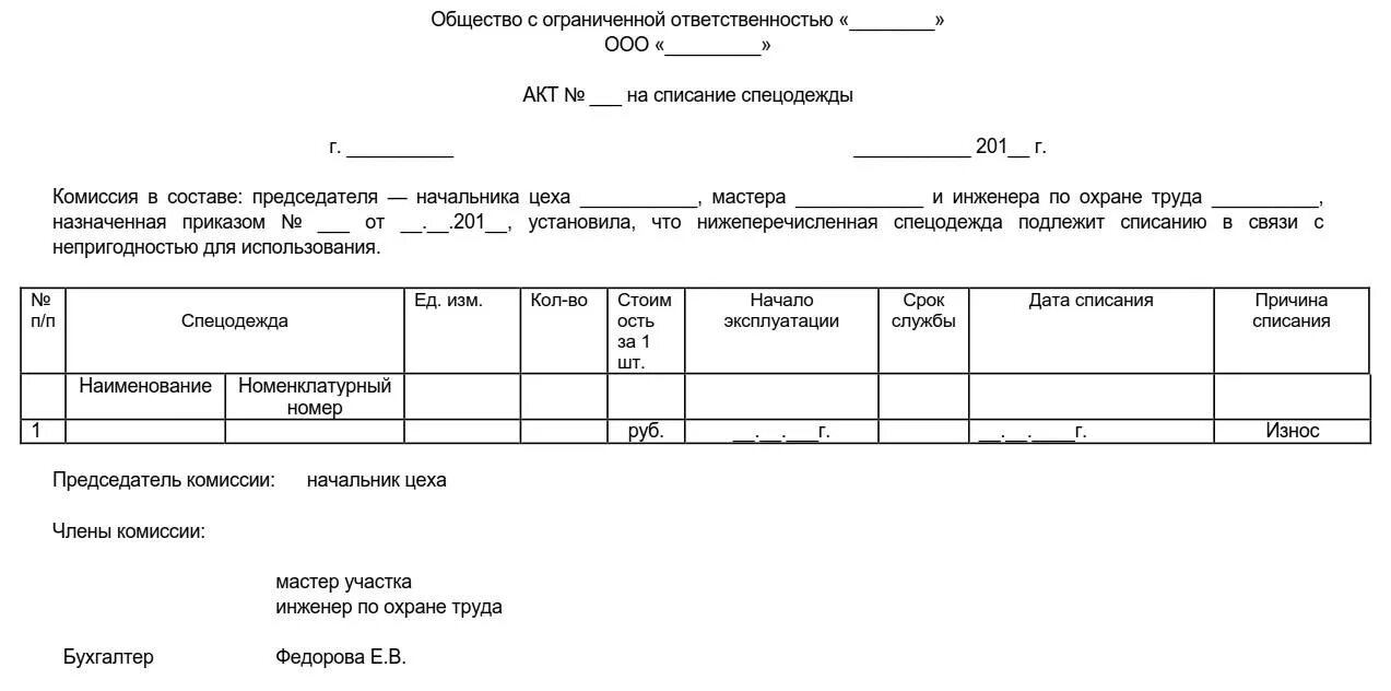 Акт на утилизацию спецодежды образец. Форма акта на списание спецодежды образец. Заключении комиссии на списание спецодежды. Акт на списание спецодежды образец заполнения. Акт списание срок хранения