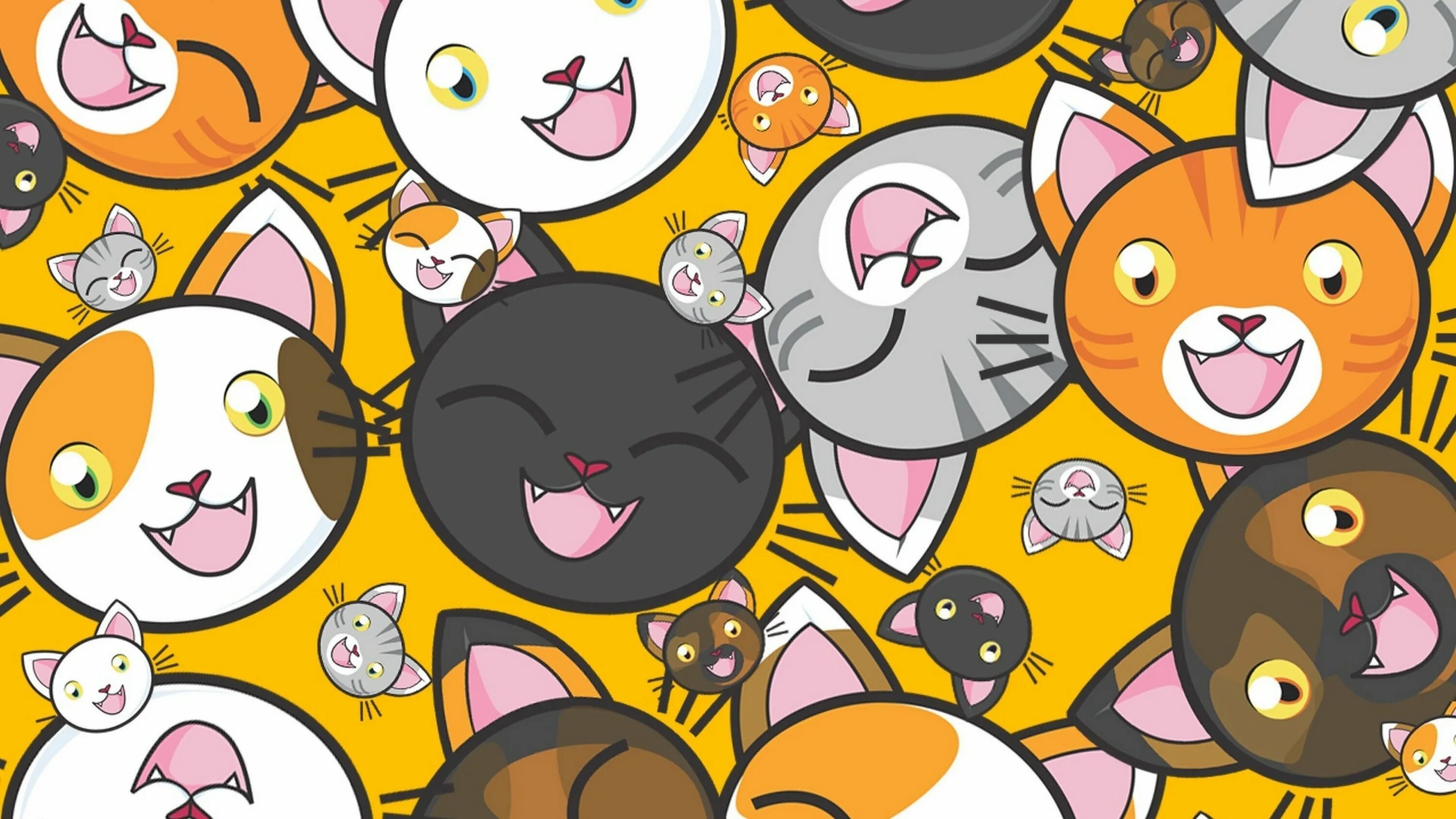 Фон с котиками. Котенок выглядывает. Кот выглядывает. Чёрный кот. Котики на бежевом фоне.