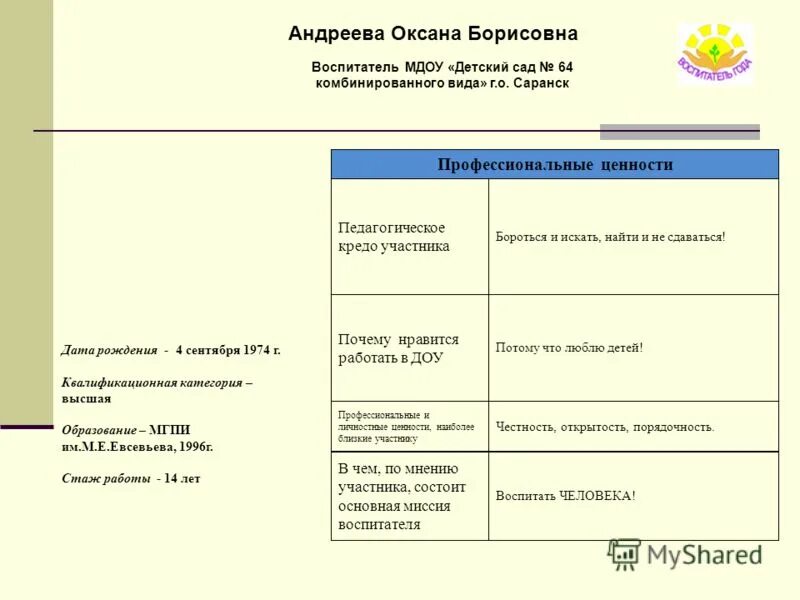 почему нравится работать в детском саду воспитателем. профессиональные и личностные ценности наиболее близкие участнику. состоит основная миссия воспитателя. профессиональные и личностные ценности наиболее близкие участнику. профессиональные и личностные ценности наиболее близкие участнику.