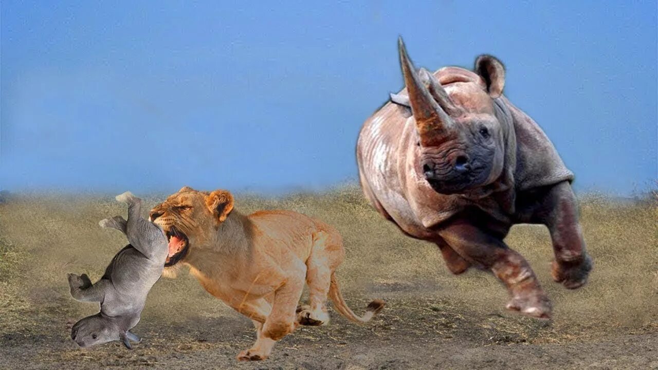 кто сильнее носорог или