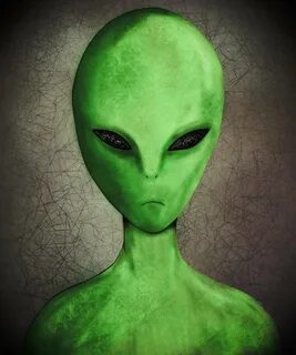 Green alien cat