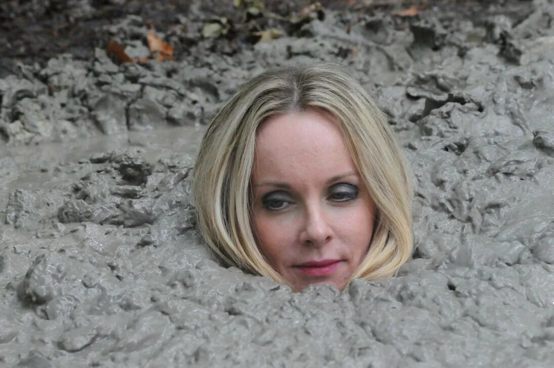 Girl in quicksand. Krystal Quicksand.