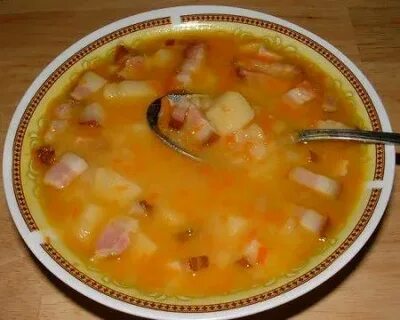 Гороховый суп с копченой куриной грудкой