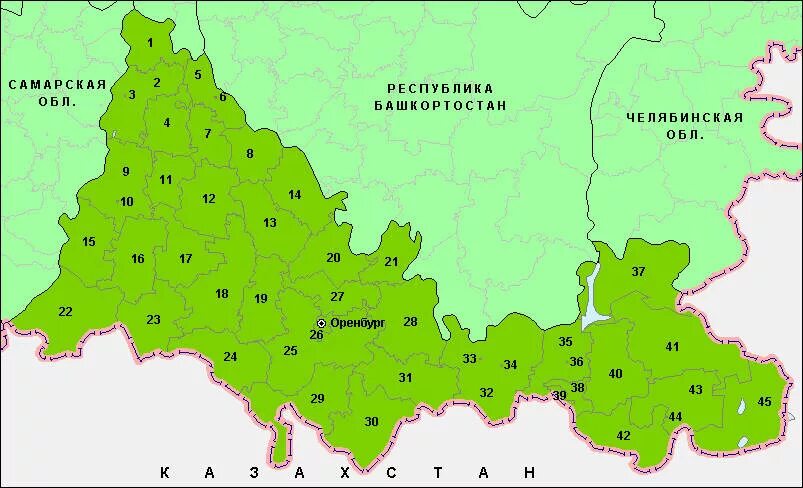 Где находится город оренбург показать