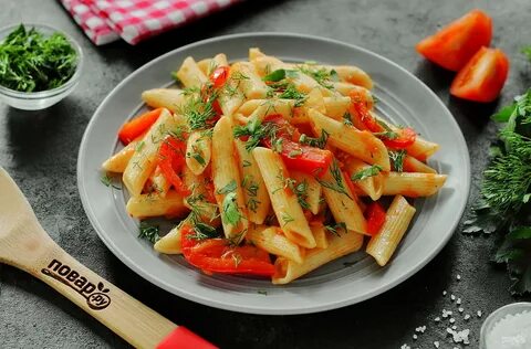 Рецепты макарон с овощами с фото
