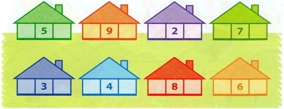 Посчитай сколько будет 14. Домики для дошкольников. Домики чисел. Домики с цифрами для дошкольников. Назови соседа домики.