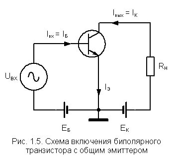 Схема включения биполярного транзистора с общим эмиттером
