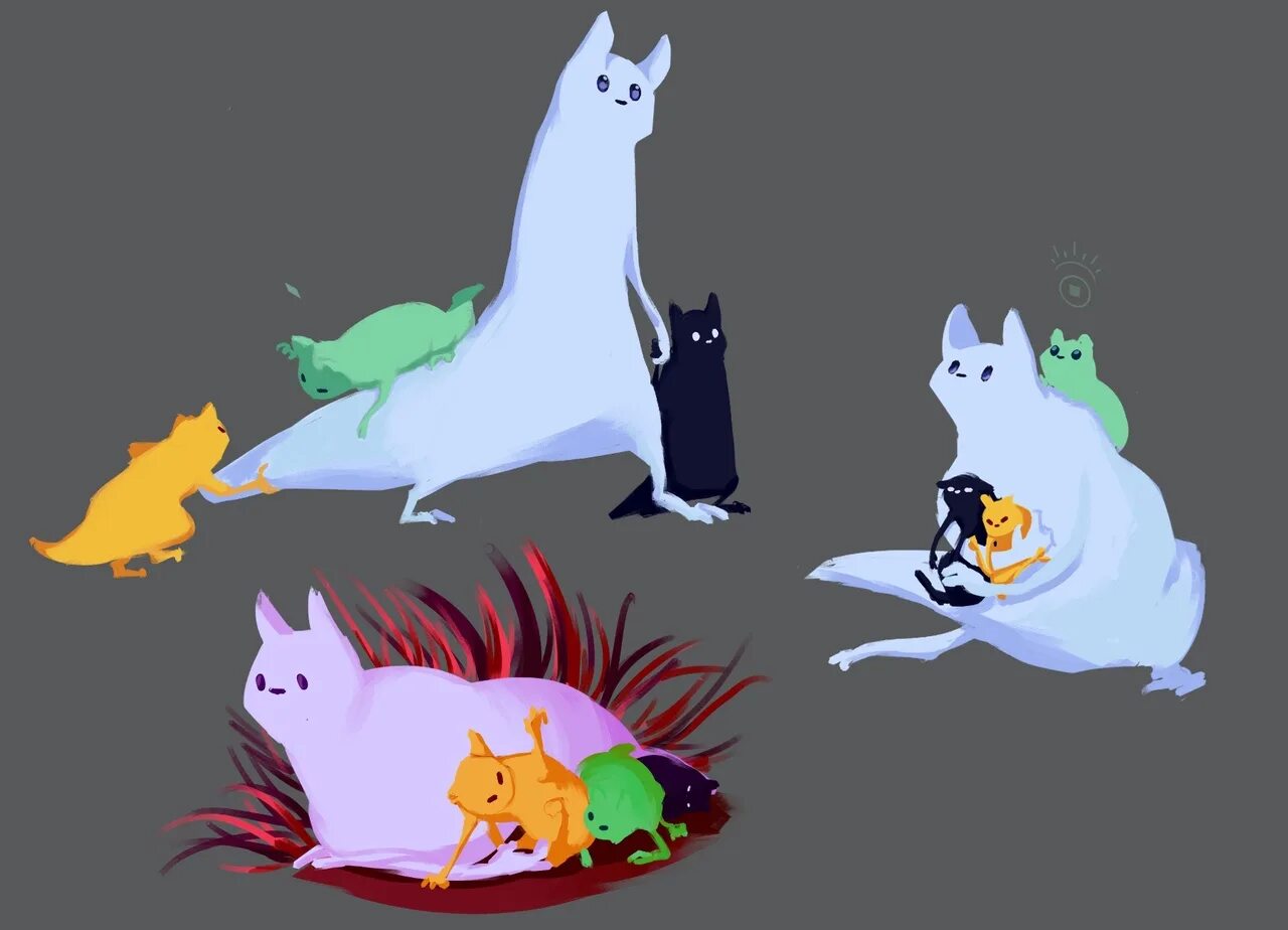 Rain world коты. Слизнекот rain world. rain world долгоног.