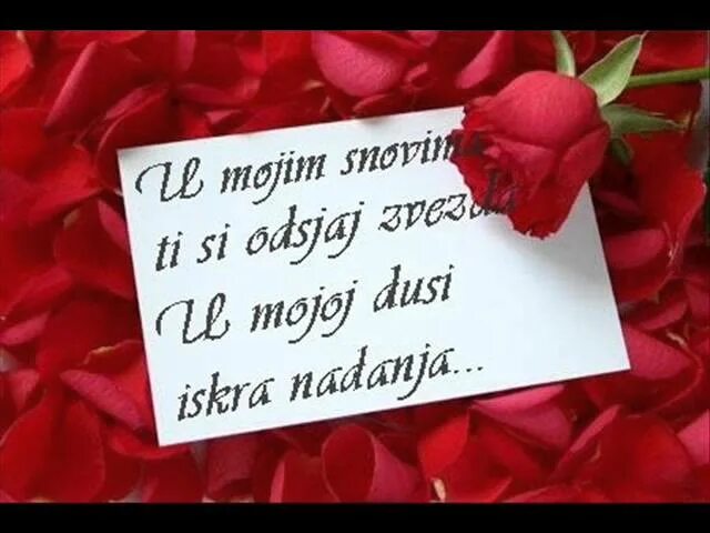 Moja ja. Moja ja. Ja volim te. Moja ja. Volim te.