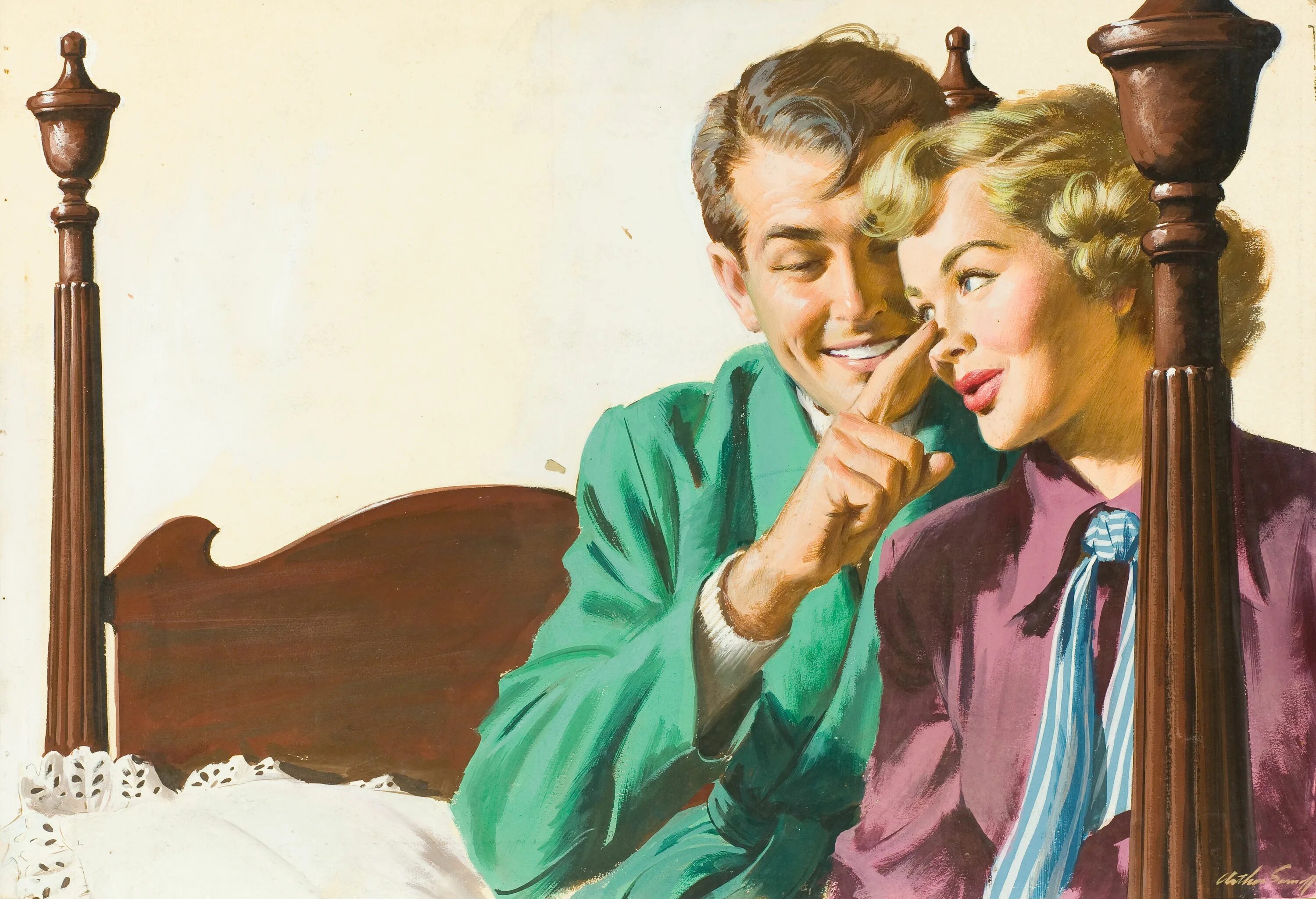 Художник Arthur Saron Sarnoff. Иллюстрации Arthur Saron Sarnoff. Скромные интеллигентные люди картина. Муж пригласил жене рассказы