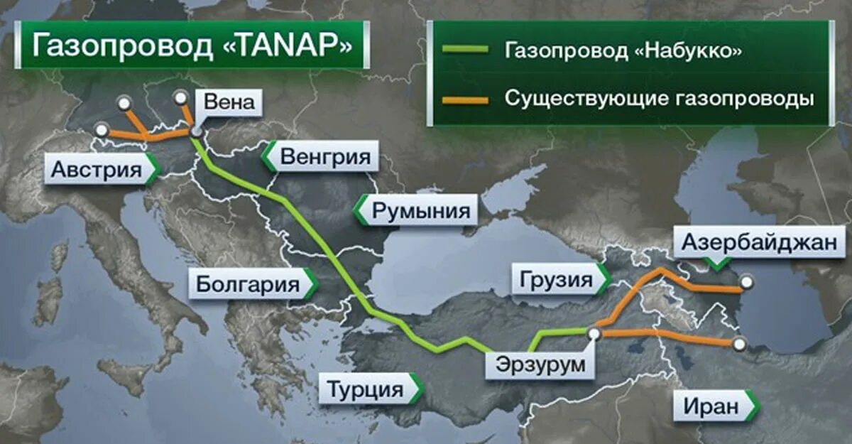 Южный газовый коридор на карте. Газопровод Южный коридор на карте России. Трубопровод газа из Азербайджана в Европу карта. Газопровод из Азербайджана в Европу на карте.