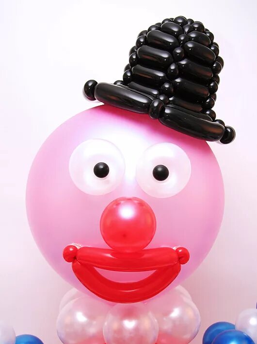 Клоун из шаров. Клоун из шариков. Лицо из шариков. Мордочки из шариков.