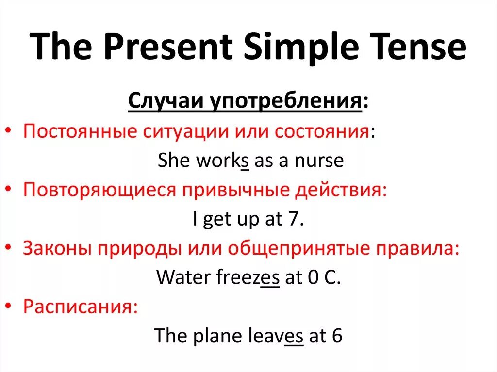 Present simple правила употребления. Случаи применения present simple. Употребление пресет СИМПЛА. Случаи использования презент Симпл.