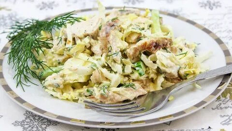 Салат пекинская капуста курица без майонеза