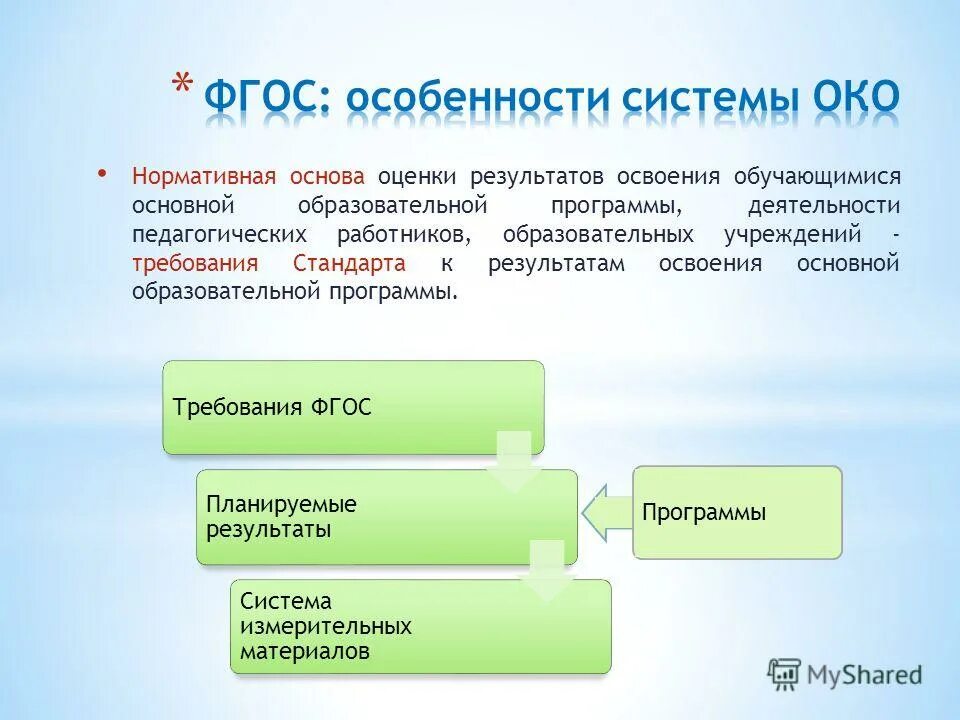 Фгос ооо оценка результатов