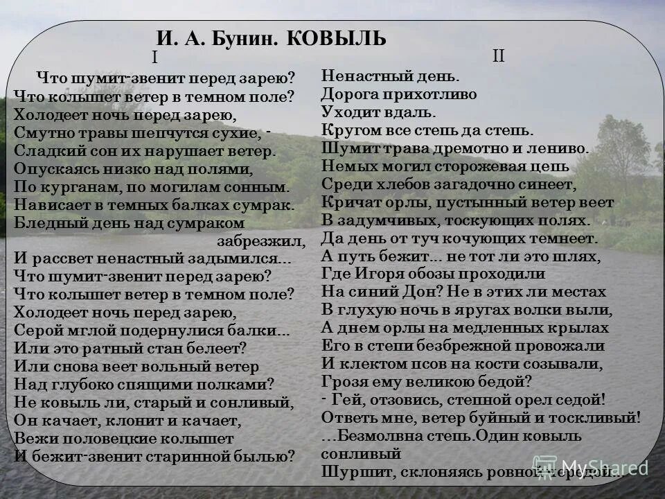 Бунин слово анализ. Бунин ковыль. Стих Бунина ковыль. Холодеет ночь перед зарёю смутно травы шепчутся. Бунин ковыль анализ.