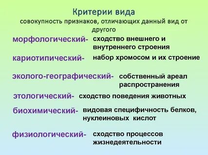 Какие признаки относят