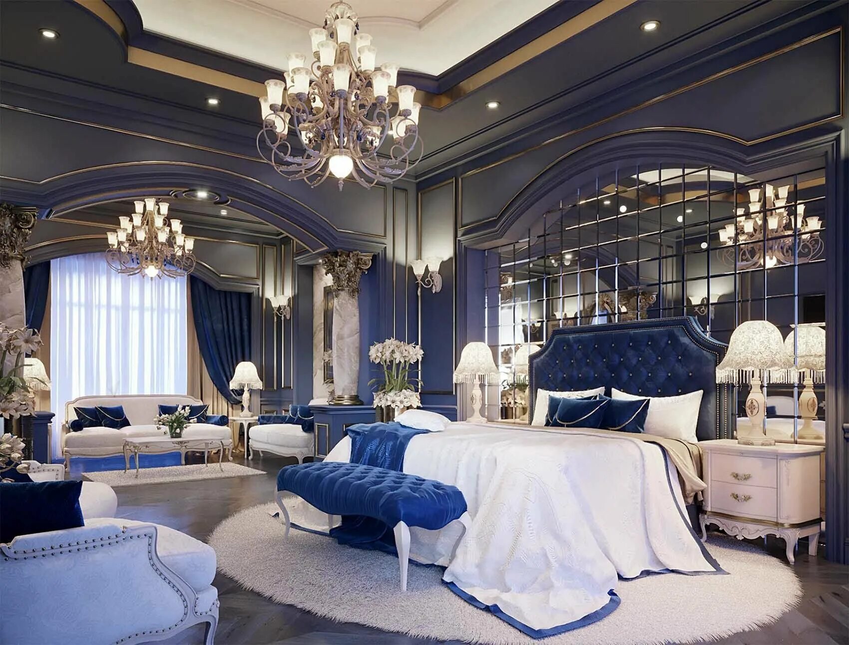 Самая богатая империя. Antonovich Design спальня Королевский стиль. Роскошная спальня. Королевская спальня роскошная. Шикарная спальная комната.