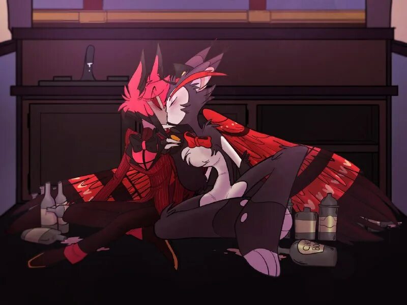 Husk hazbin hotel. Hazbin hotel хаски. Хаски отель хазбин арт. Хаски аластор любовь. Хаск фф.