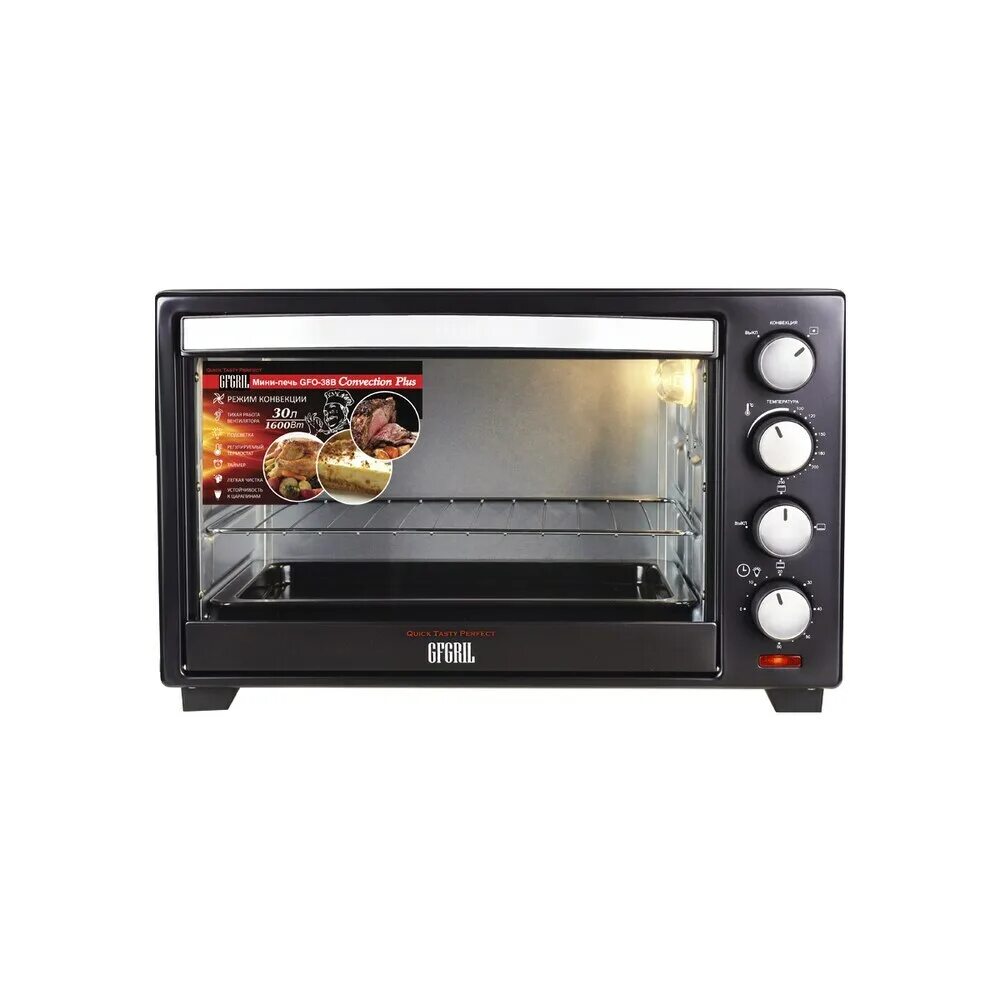 Мини-печь GFGRIL GFO-30. Мини-печь GFGRIL GFO-30b Convection Plus. Мини-печь GFGRIL GFO-30 Plus. Электрическая мини-печь GFGRIL GFO-30 Grill Plus.