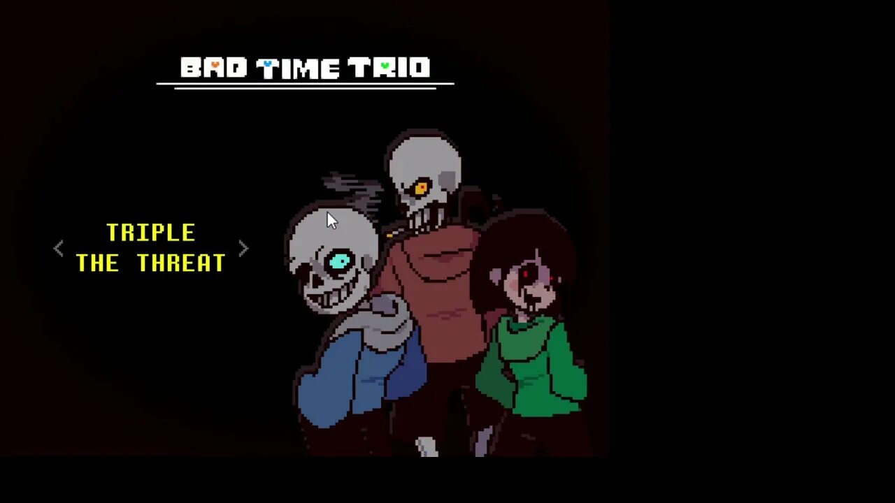Bad time мод. Бед тайм трио. undertale bad time trio. эпик бэд тайм трио. bad time trio sprite.