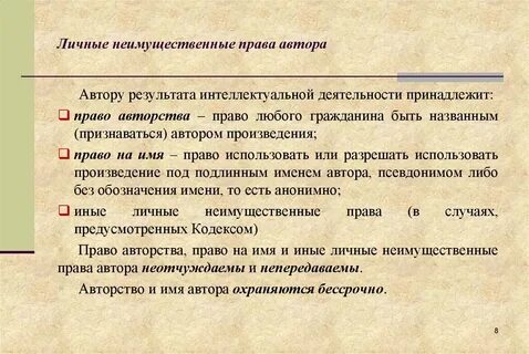 Право автора на имя