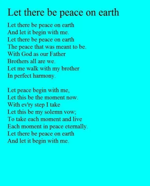 Poems about Peace on Earth. Let there be Peace on Earth. Poem about Earth. Poems about Peace for children. Funeral song перевод