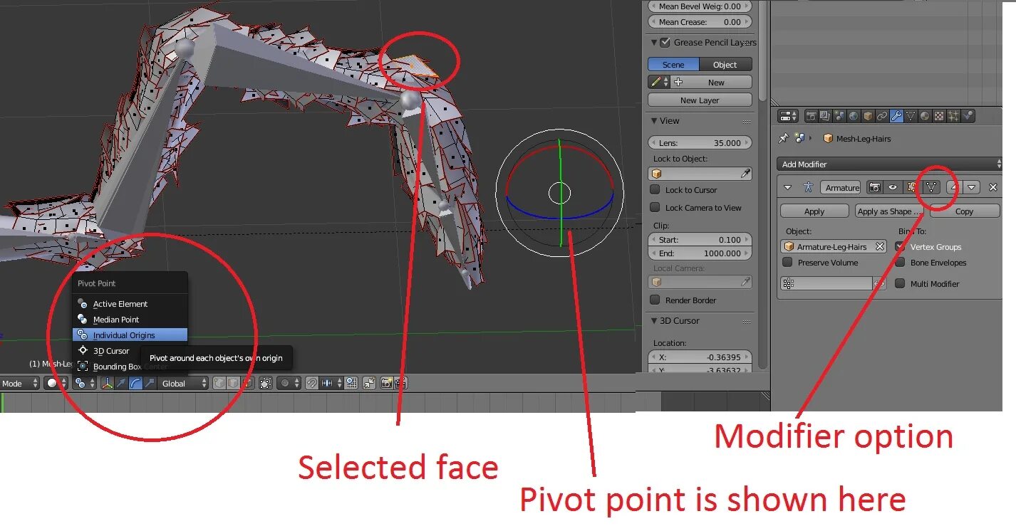 Pivot blender. Пивот блендер. pivot point blender. модификатор толщины в блендер. solidify блендер.