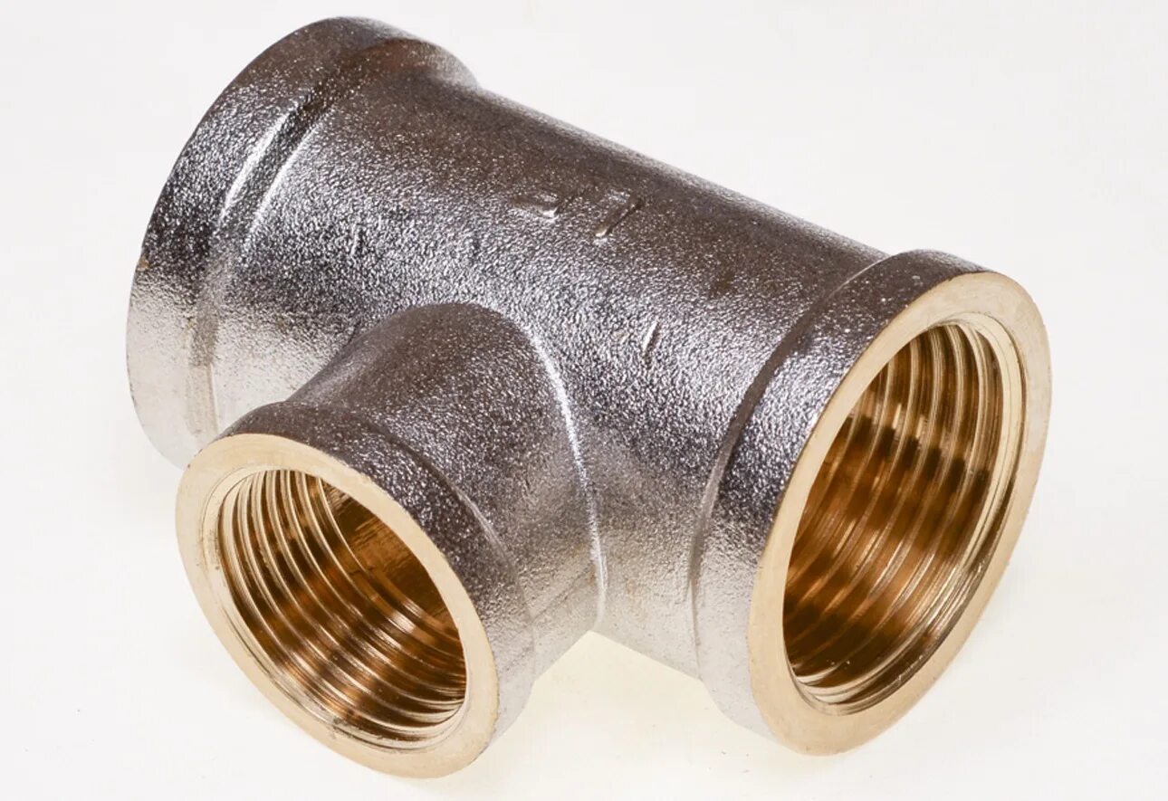 12. Тройник 1 1/4" г/г/г стм (4/16). -нар. Тройник 3/4" вр tiemme. Тройник valtec (3/4).