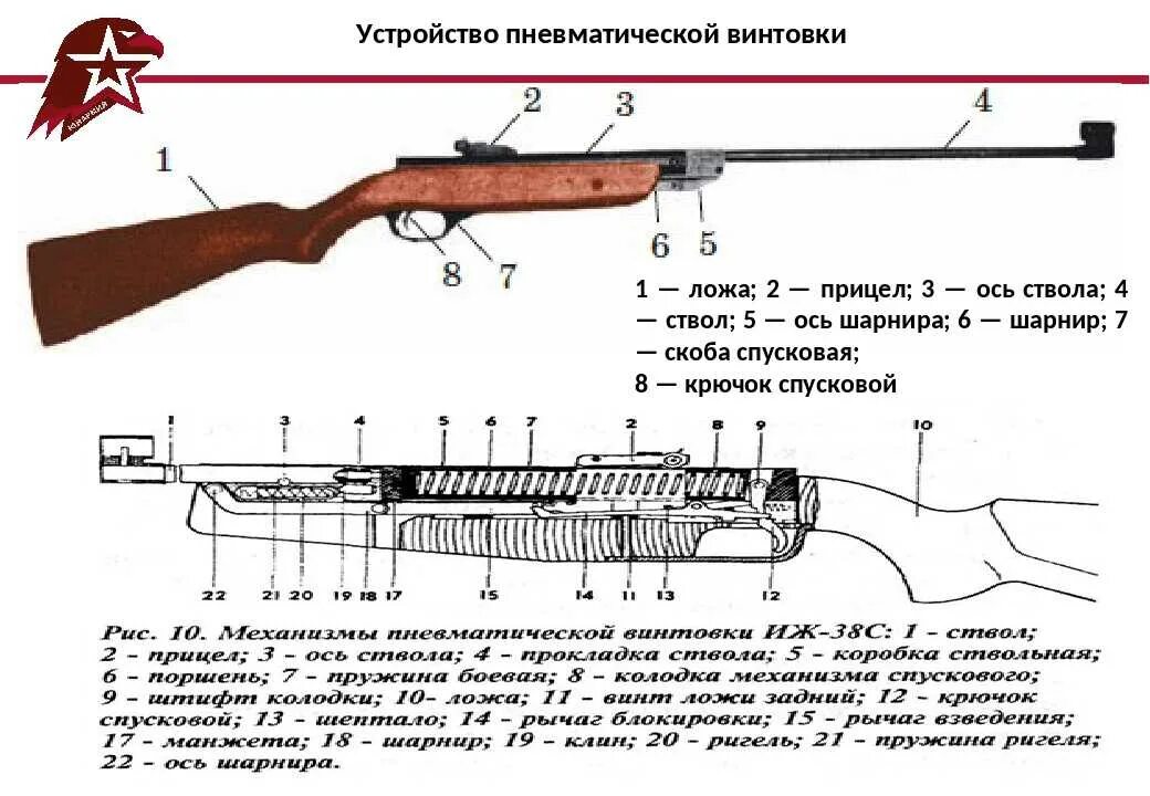 Дальность охотничьего ружья. Чертеж винтовки ИЖ 38. Устройство пневматической винтовки 4.5 мм. Схема механизма винтовки МР 512. Пневматическая винтовка МР-512 схема.