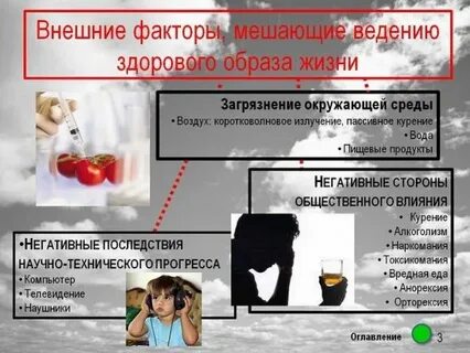 Угрожающие факторы для собственной жизни