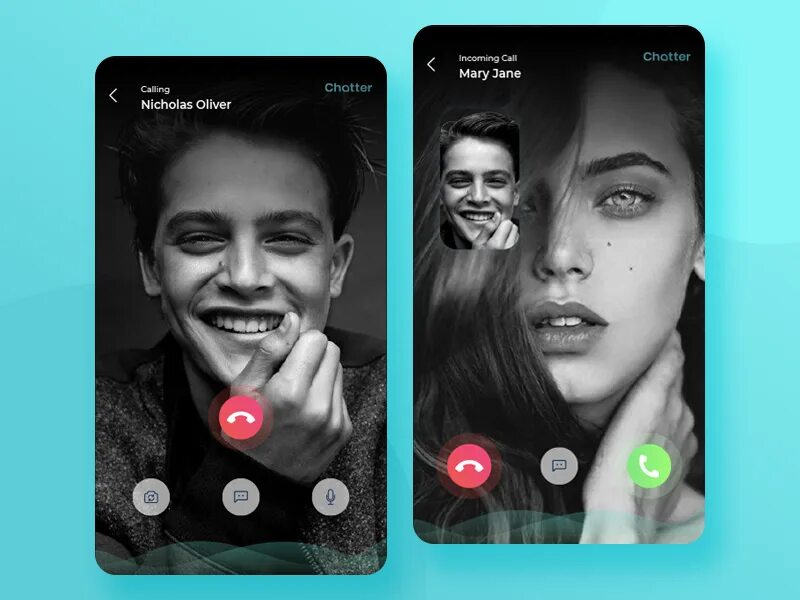 FACETIME Интерфейс. Call interface. Video Call interface. Call UI.