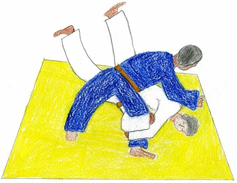 Любимый вид спорта борьба на полотенцах. Рисунок на тему самбо. Дзюдо рисунок. Дзюдо рисунок карандашом. Дзюдоист рисунок.