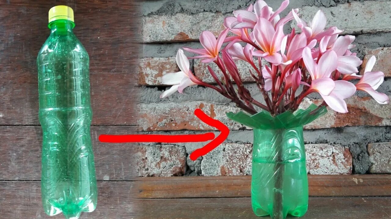 Easy plastic bottle flower/How to make Wonderful flower from plastic bot... Plas