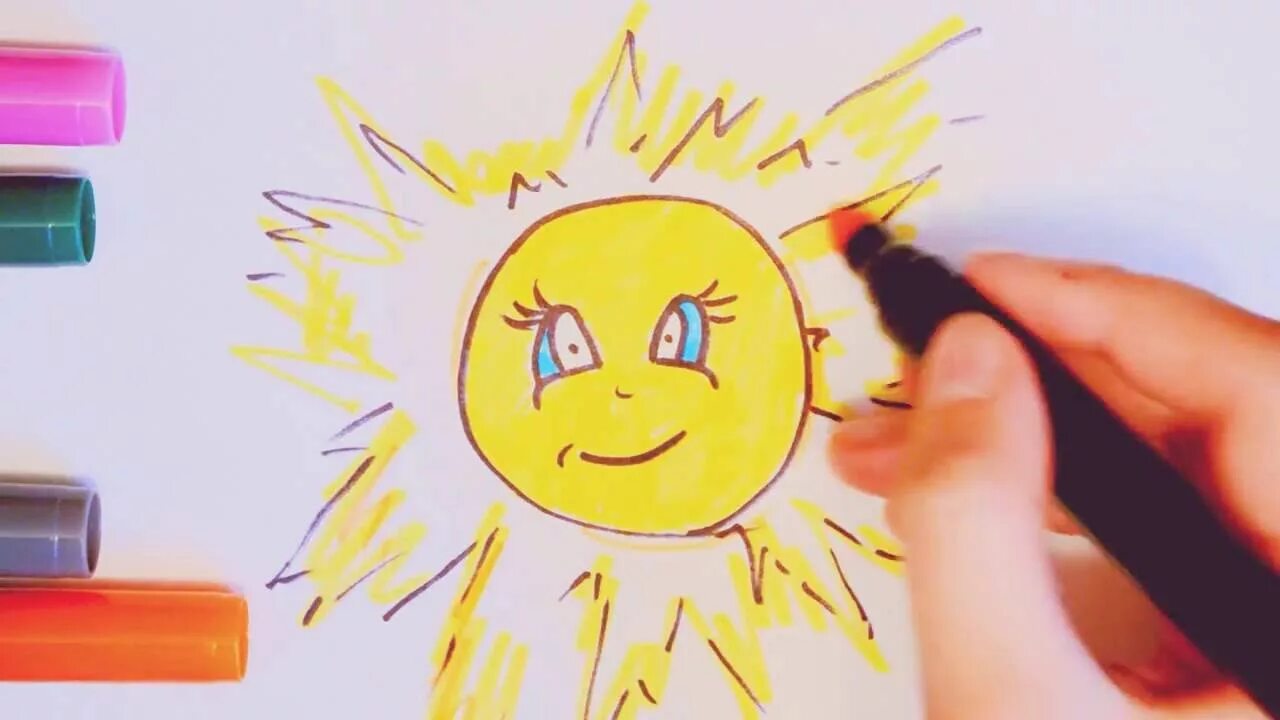 Солнце маркером. Солнце рисунок. Рисование солнышко. Рисование солнце. Солнышко рисунок.