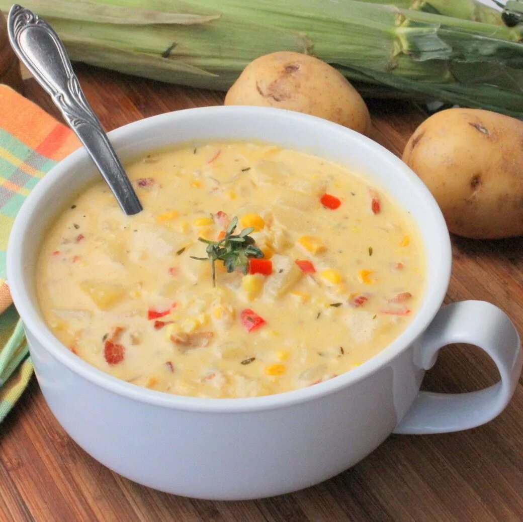 Пюре из кукурузы консервированной. Кукурузный чаудер. суп корн чаудер похлёбка. для супа. кукурузный суп пюре.