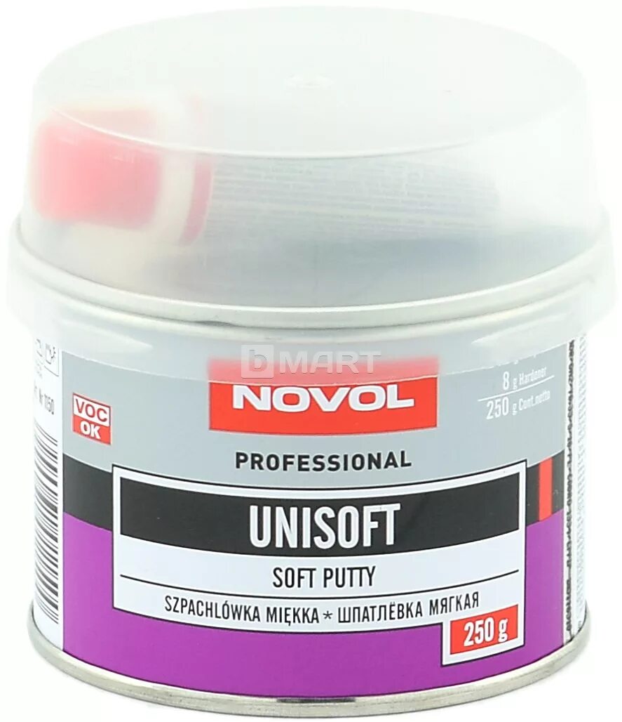 Шпатлевка NOVOL Unisoft 1150. Шпатлевка ''NOVOL'' ''Унисофт'' (0,25кг). Шпатлевка NOVOL Unisoft 0.25кг. NOVOL 1150 Unisoft шпатлевка мягкая.