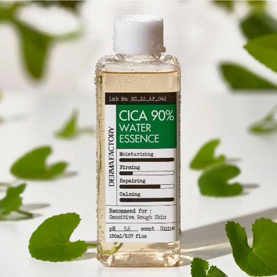 Derma Factory тонер эссенция cica. Derma Factory cica 90 Water Essence. Derma Factory / успокаивающая эссенция-тонер с центеллой cica 90% Water Essence. Derma Factory корейская косметика.