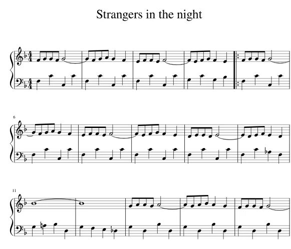 Stranger in the way. Strangers in the night ноты. strangers in the night ноты для фортепиано. путники в ночи ноты для скрипки. путники в ночи ноты для фортепиано.