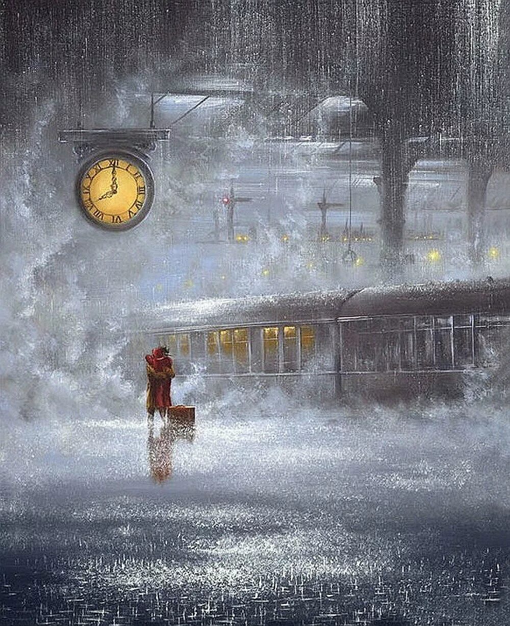 Художник дождя Джефф Роуланд. Джефф Роланд (Jeff Rowland). Картины Джеффа Роуланда. Джефф Роуланд картины поезд. Настал прощанья час